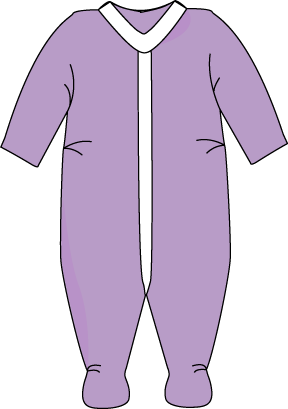 Purple Footed Pajamas Clip Art - Free Clipart Images