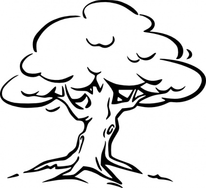 Free Clip Art Tree Black And White