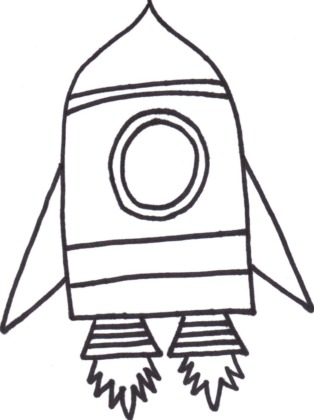 An Outline Of A Rocket - ClipArt Best