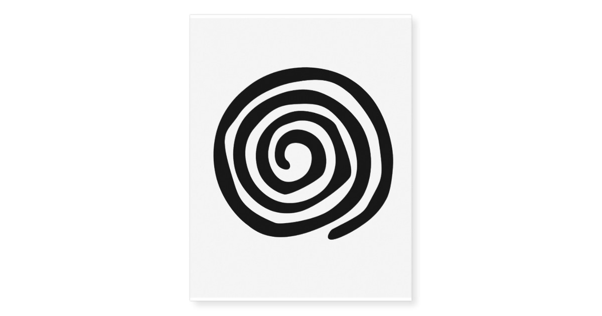 Tribal Spiral petroglyph tribal art Temporary Tattoos | Zazzle