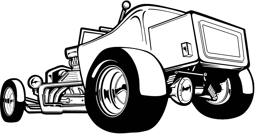 Rat rod car clipart