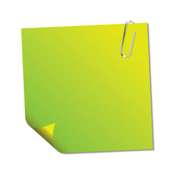 Green sticky note stock vector