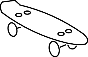 Skateboard Cartoon Clipart