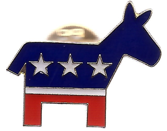 Democratic Donkey Lapel Pin, Democratic pins