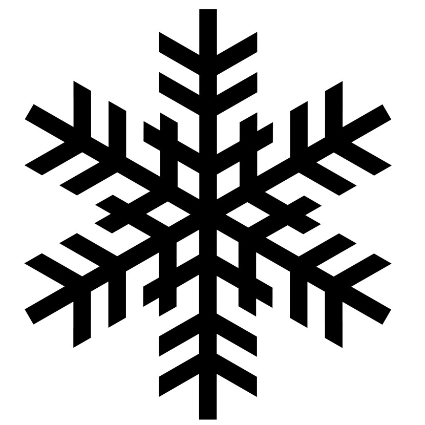 Best Black And White Snowflake #24381 - Clipartion.com