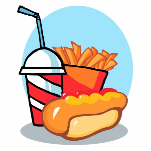 Junk Food Burger And Drink Coloring Page For Kids Pages Clipart ...