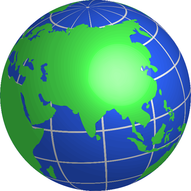 Clipart - Asia World Globe