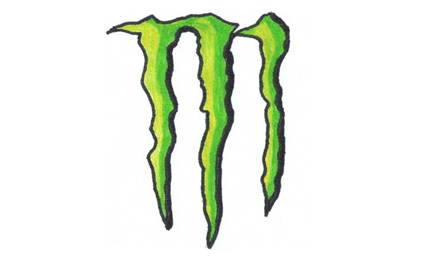 Comment dessiner le logo de Monster Energy pas Ã  pas (symbole ...