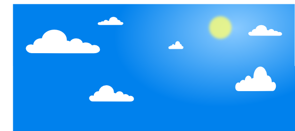 Clear blue sky clipart