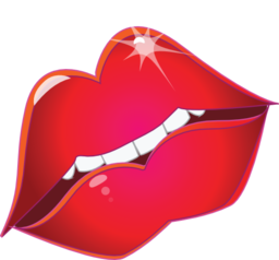Smiling Kiss Lips Clipart