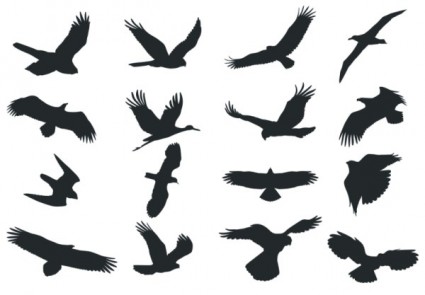 Burung Silhouette Vector-siluet Vektor-vektor Gratis Download Gratis