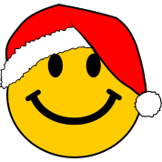 Santa smiley face clipart