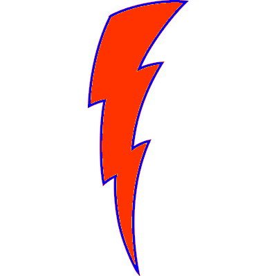 Red lightning bolt clipart