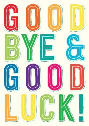 Farewell and good luck clipart