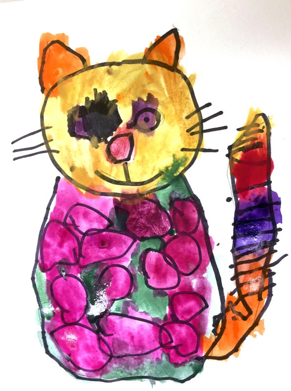 Folk Art Cats Â« Painting With Olga - Clipart Best - Clipart Best