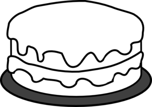 Cake Black And White Clipart