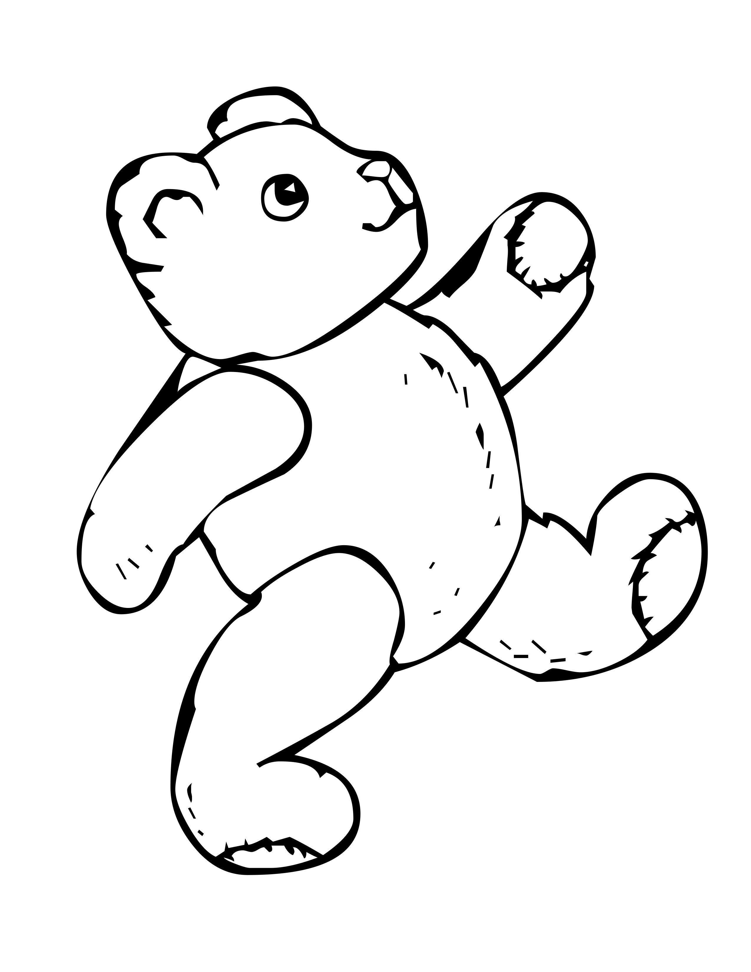 Awesome Bear Coloring Page About Teddy Bear Coloring Pages on with ...