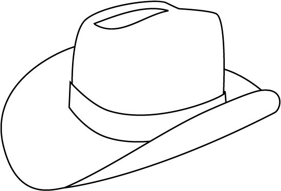 Cowgirl Hat Printable Outline - ClipArt Best