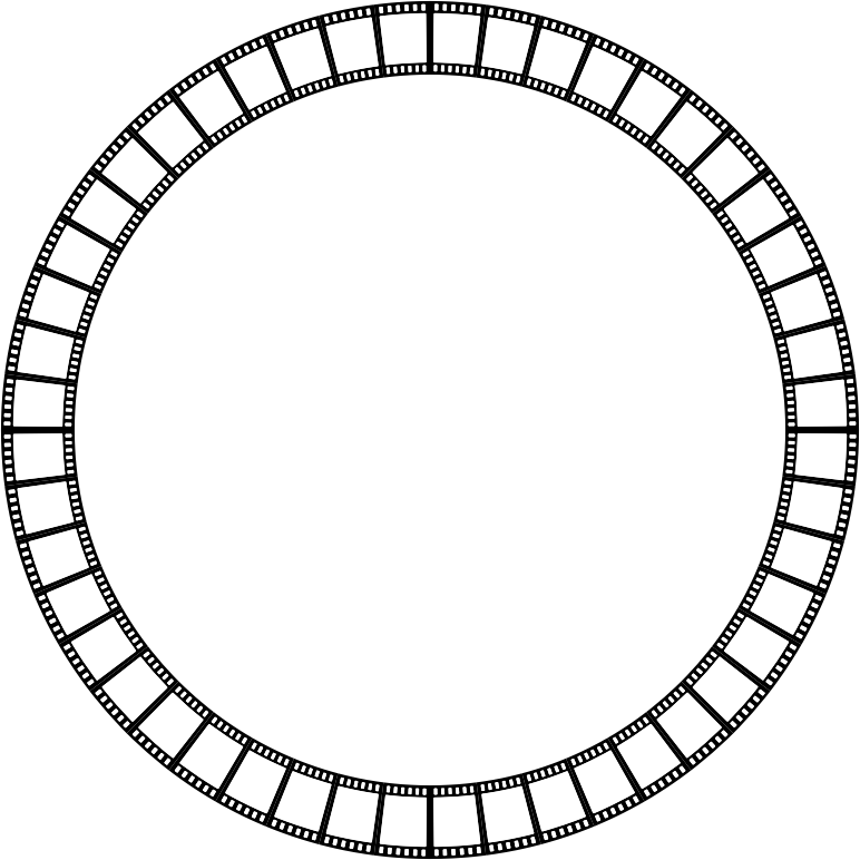 Clipart - Film Strip Circle Frame