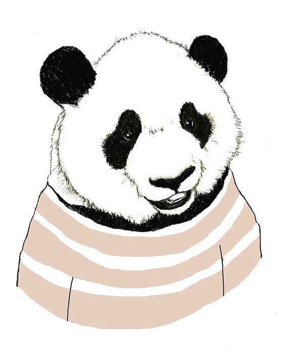 1000+ images about Panda | Retro illustration, Bear ...