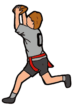 Youth flag football clipart