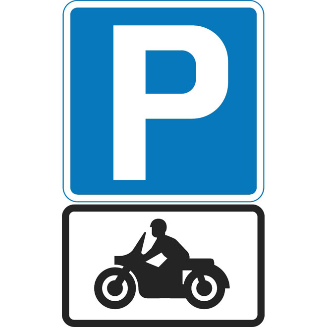 PARKING FOR MOTORCYCLES VECTOR SIGN - Download at Vectorportal