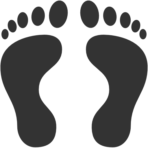 Tracks Footprints Human footprints icon free download