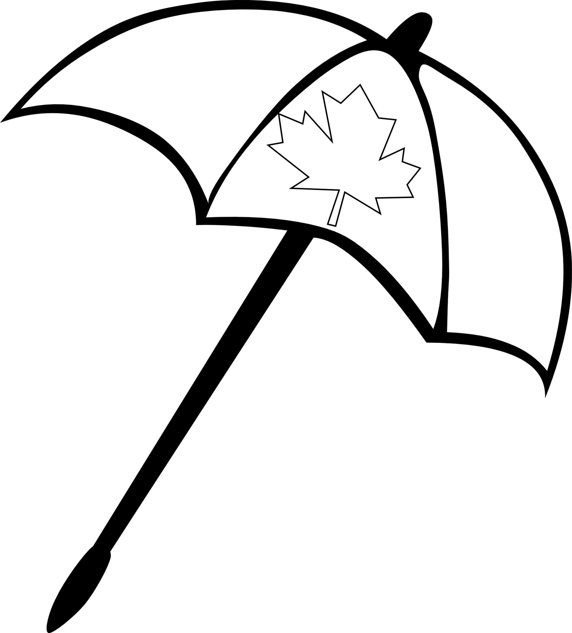 Umbrella Coloring Clipart - Free to use Clip Art Resource