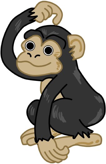 Chimpanzee Clipart - Tumundografico