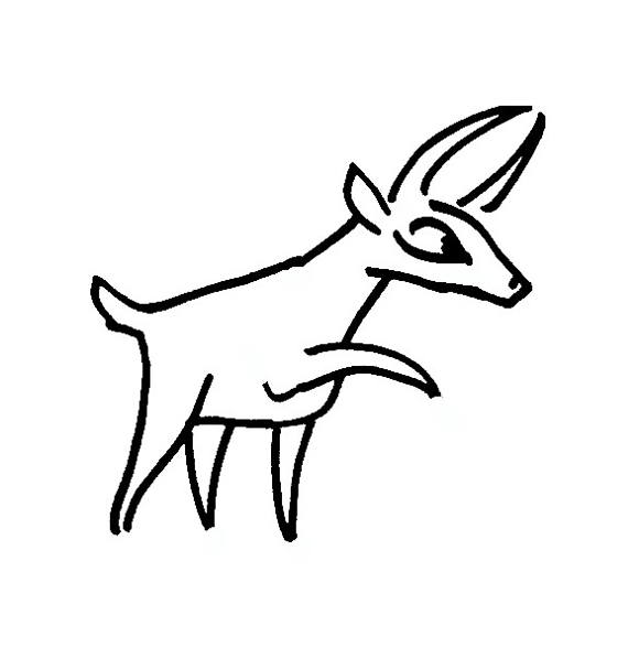 Cartoon Antelope coloring pages for kids