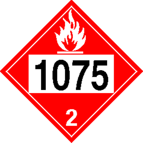 1075 Flammable Gas Class 2 Vinyl Placard - $1.49 : Bosselman Tank ...