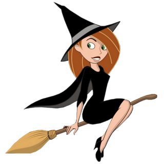 35+ Cute Witch on a Broom Clipart