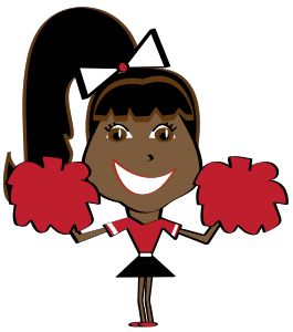 Red Cheerleader Clipart
