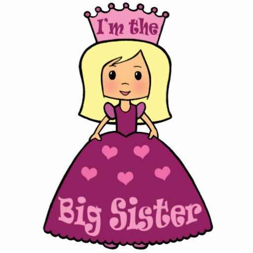 Cartoon sisters clipart