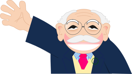 Vector clip art of cartoon old man character | Public domain vectors