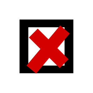 Red x check box clipart