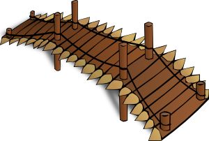 Wooden Bridge clip art Free Vector