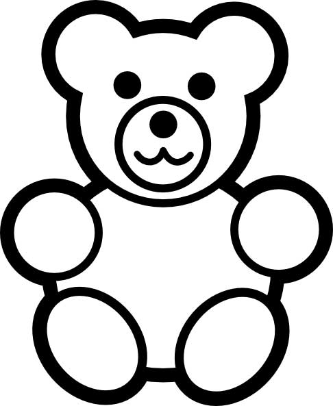 Teddy Bear Coloring Page for Kids - Free Printable Picture