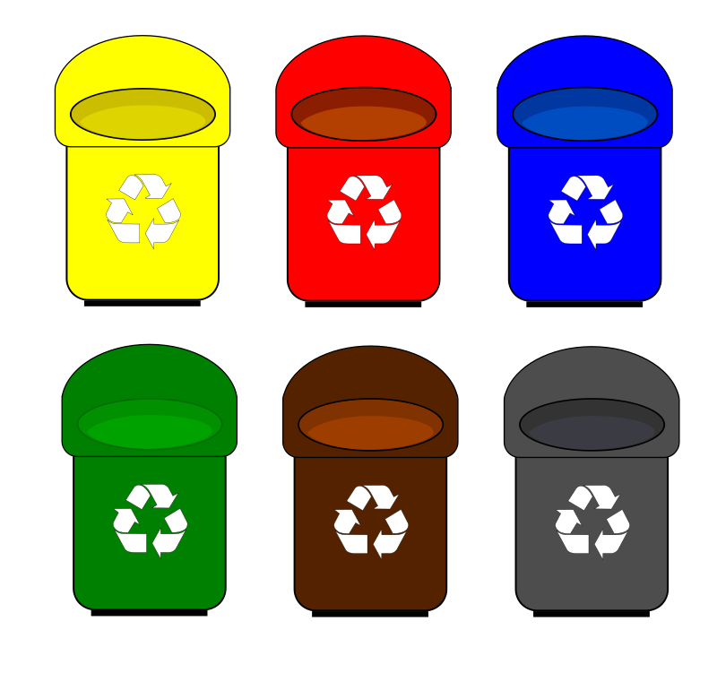recycling symbol on bin clip art for word 2013