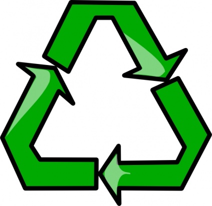 Recycling Sign Symbol clip art vector, free vectors