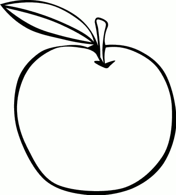 Apple Outline Clip Art - Tumundografico