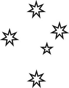 SOUTHERN CROSS OUTLINE 25 X 32 CM STICKER | eBay