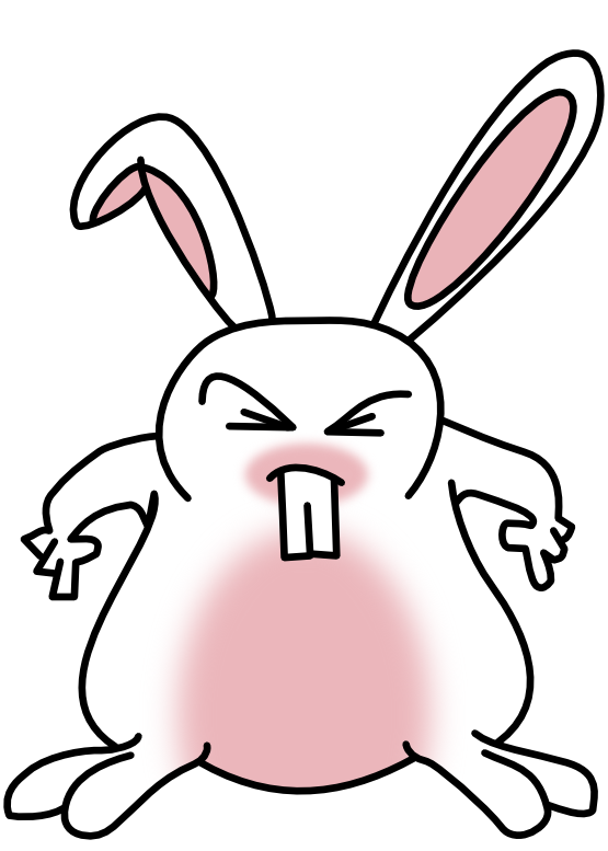 Angry bunny clipart