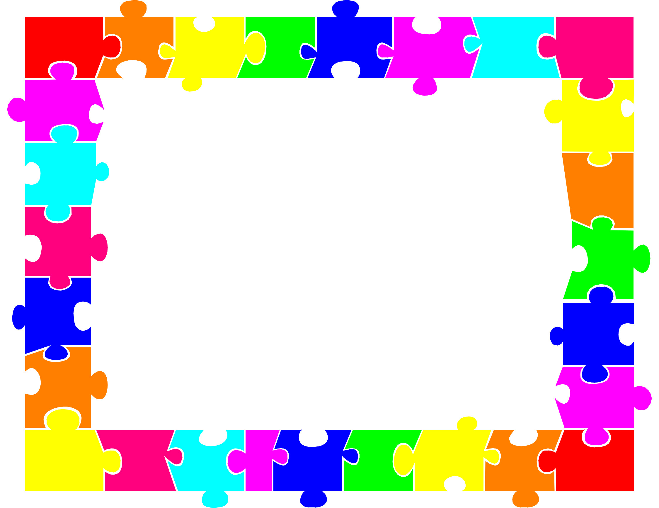 Jigsaw Puzzle Border Clipart