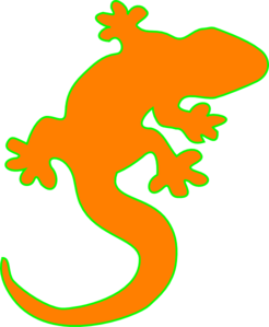 Gecko Orange Clip Art - vector clip art online ...