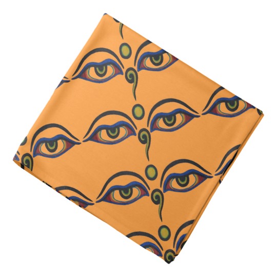 Vintage Buddha Eyes Art Pattern Bandana | Zazzle