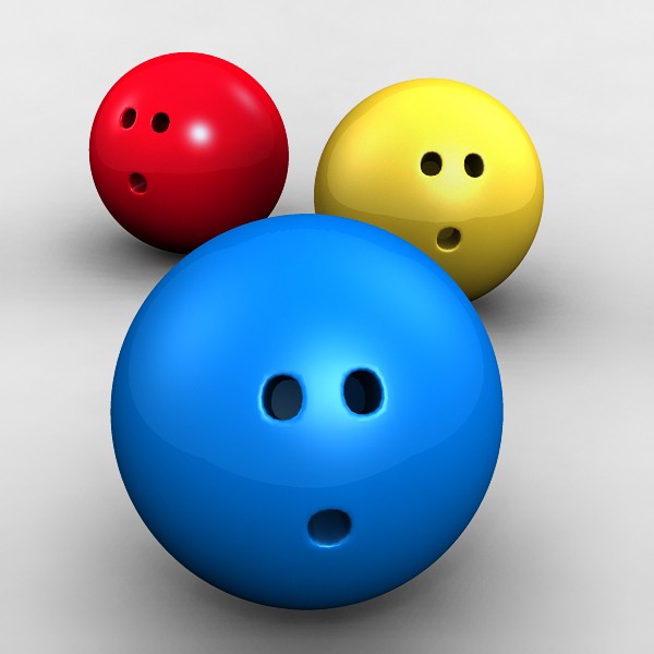 Download Bowling Ball 3D Model available in max, ma, mb, obj, 3ds, fbx