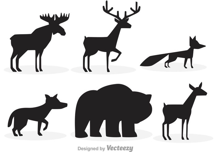 Forest Animal Silhouettes - Download Free Vector Art, Stock ...