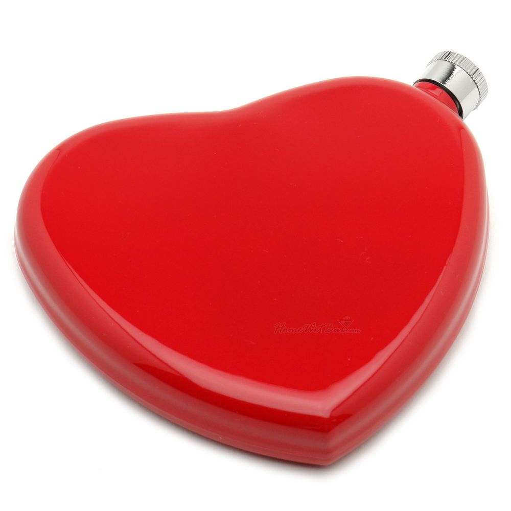 With Love Heart Shaped Flask