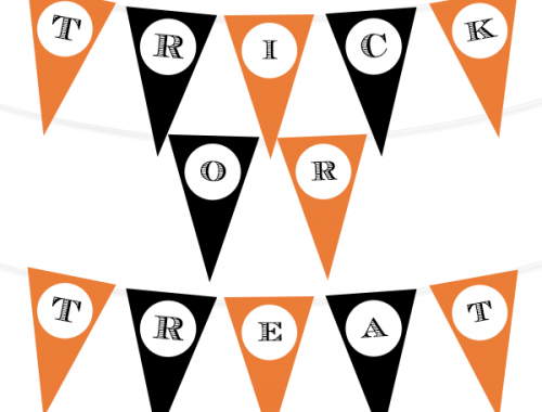 Halloween Printable Pennant Banner | Printable Party Decor